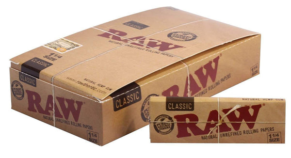 RAW Classic 1 1/4 Rolling Paper Alternative LA Vapor Wholesale 