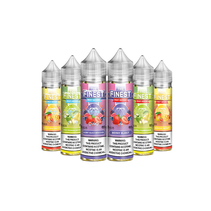The Finest Fruit Collection 120ml with a warning sign - VJD Wholesale